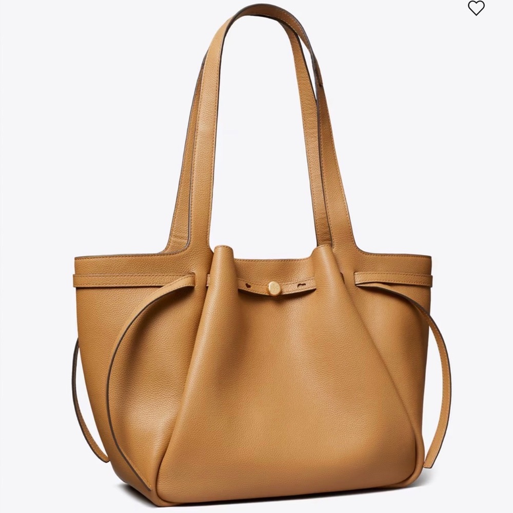 Elegant Tan Leather Tote Bag and Wallet
